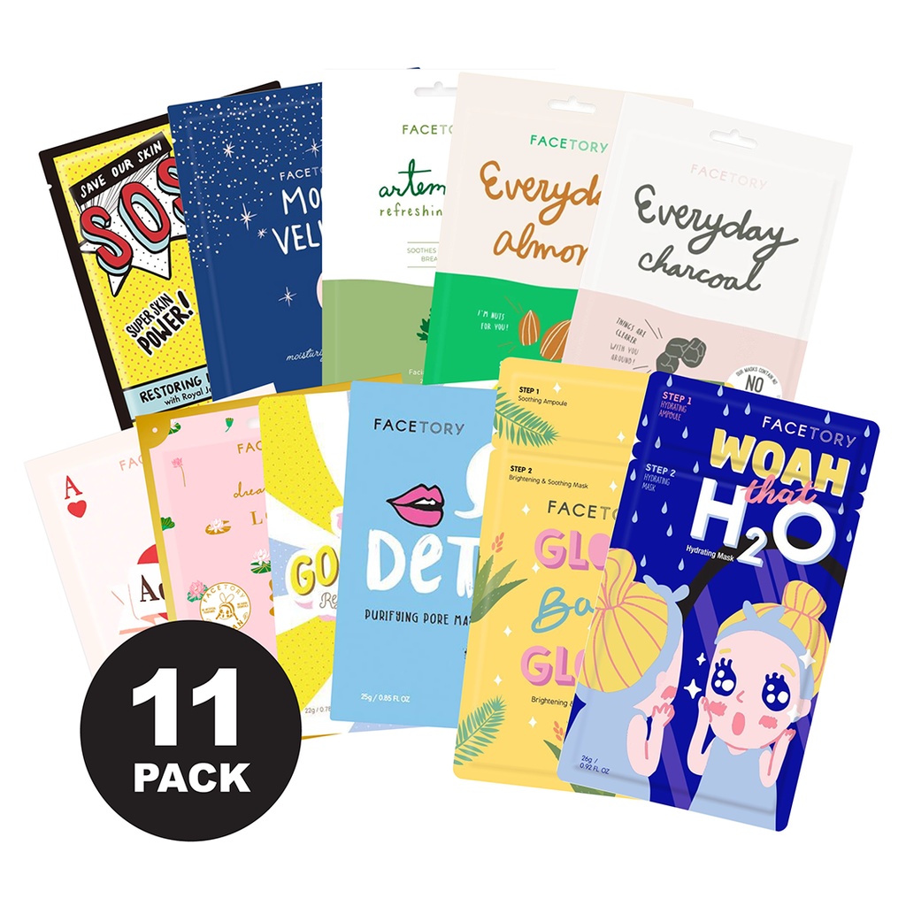Assorted Sheet Mask - Facetory Pack of 11