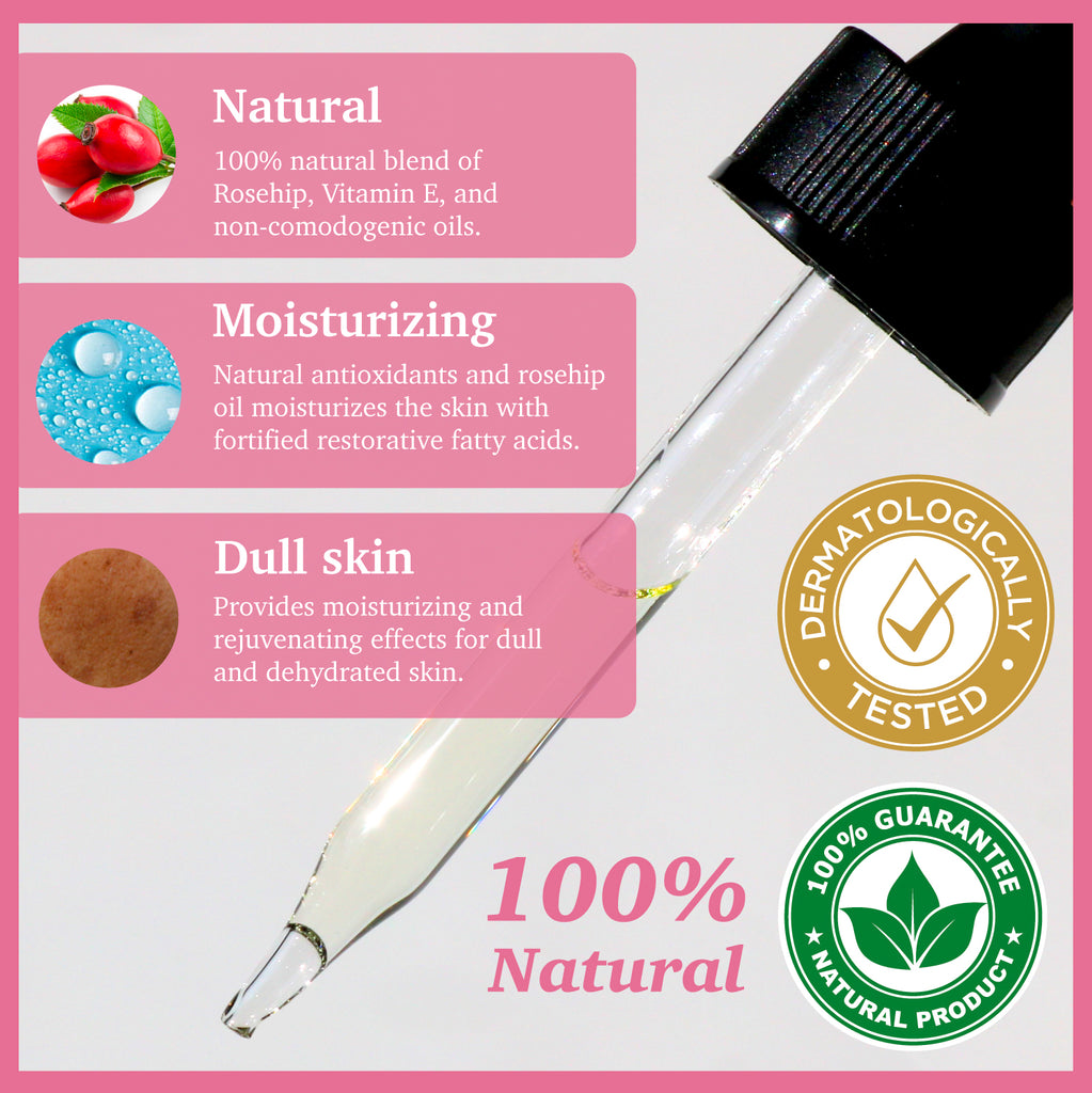Purifect Rosehip Moisturizing Facial Oil Serum 30ml / 60ml CosBellus