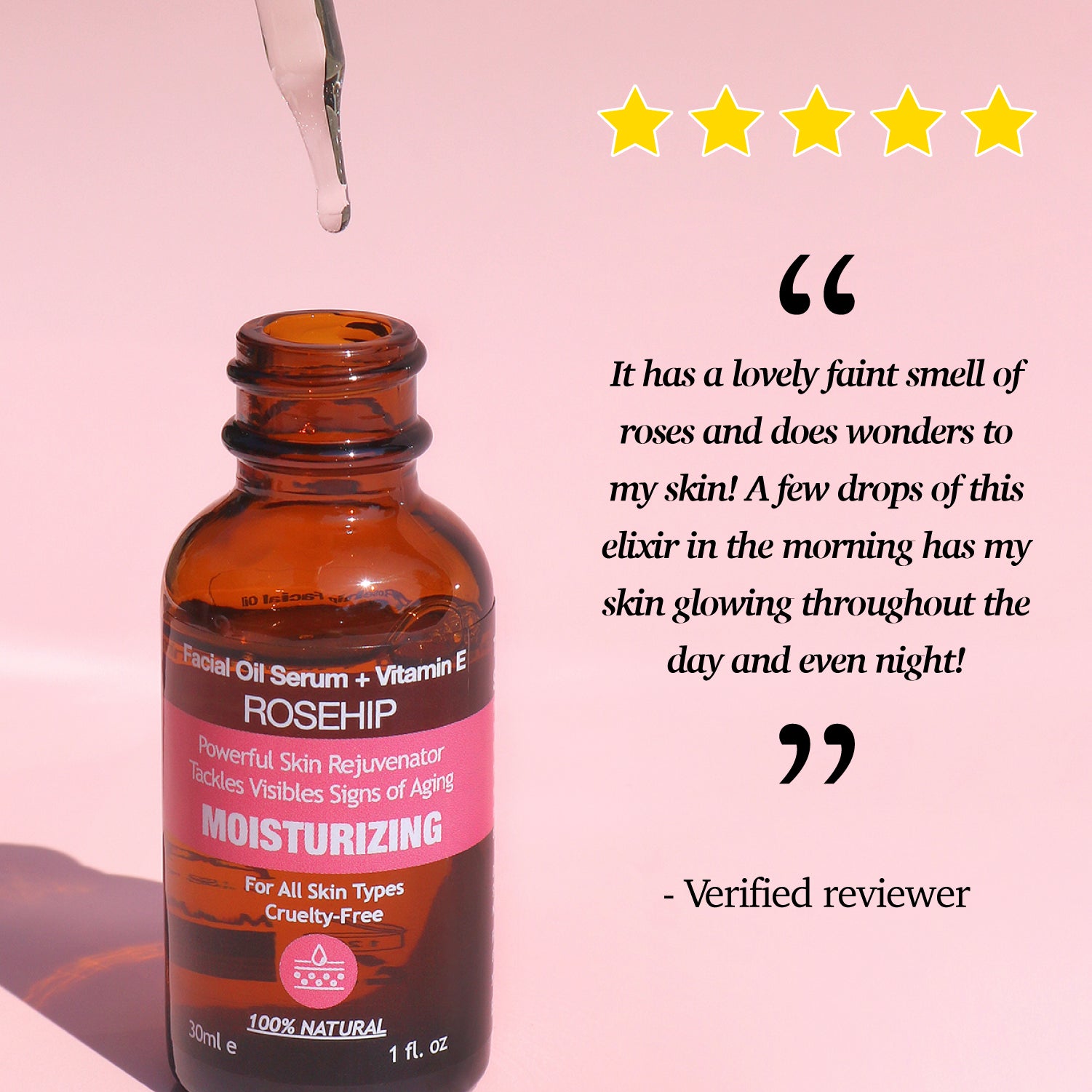 Purifect Rosehip Moisturizing Facial Oil Serum 30ml / 60ml CosBellus