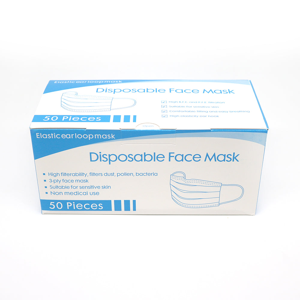 Disposable Face Masks - Triple Layered (50 Pcs)